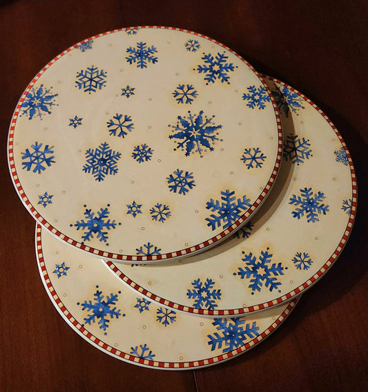 Set of 3 Holiday Snowflake Hotplates